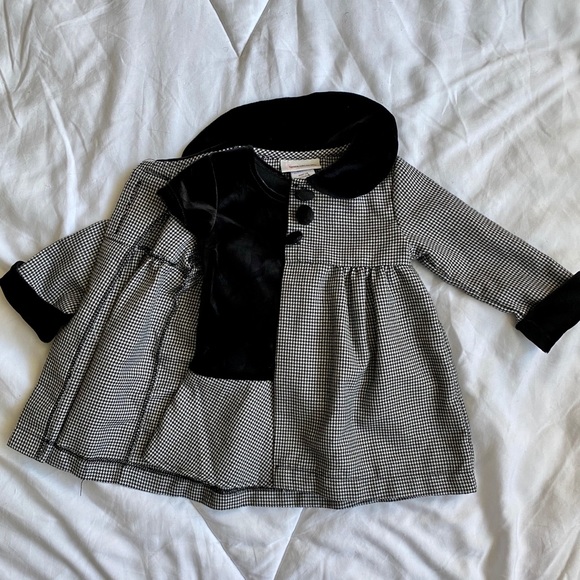 Youngland Velvet/Houndstooth Dress and Coat - Picture 2 of 5